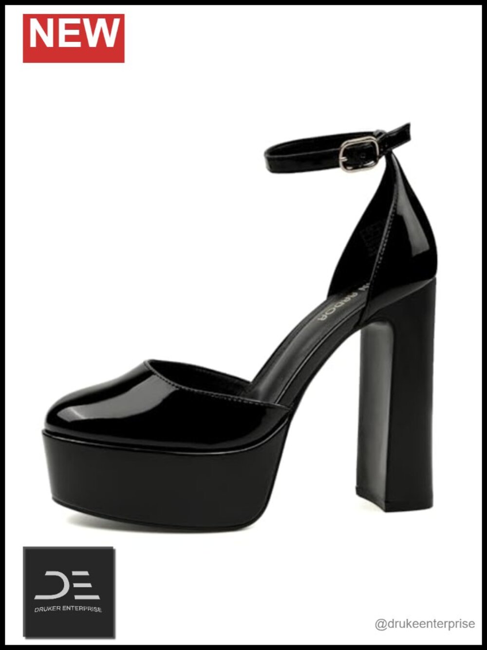 Women's Platform Pumps Chunky Heels Ankle Strap Round Toe Dress Shoes